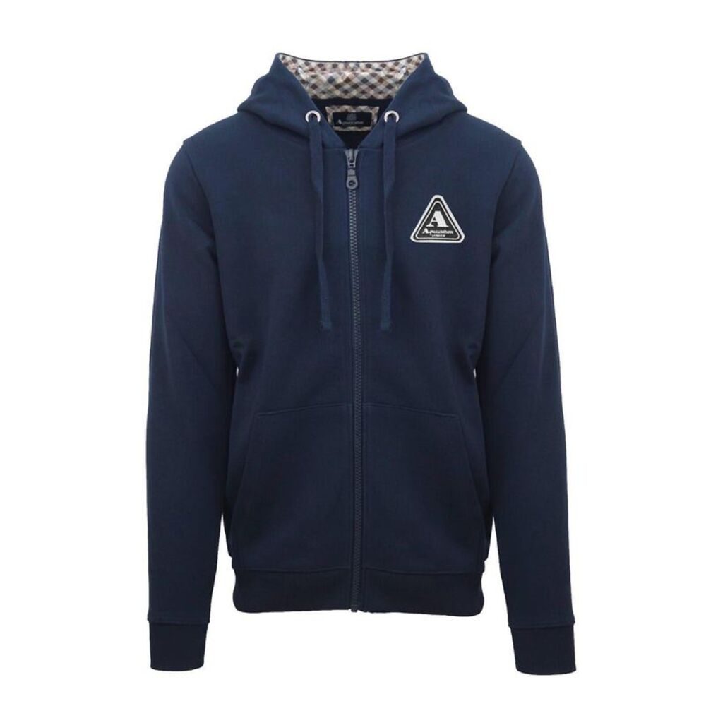 Aquascutum Mens Active Full Zip Hoodie / Dark Navy